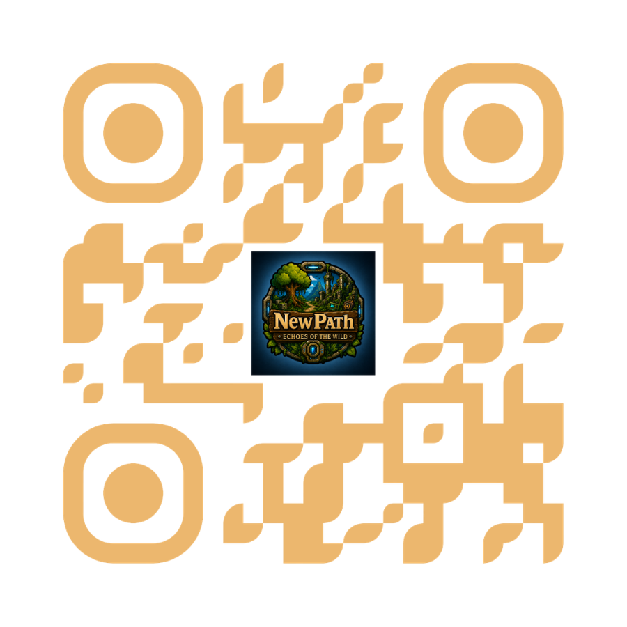 NewPath Website QR-Code mit transparentem Hintergrund